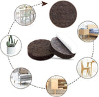 Yelanon Felt Furniture Pads -60 Pcs Premium Felt Pads for Chair Legs Furniture, Floor Protectors for Hardwood Floors, Brown