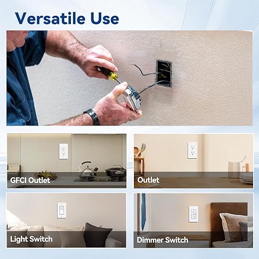 1-Gang New Work Outlet Box, PVC Electrical Box for Switch,GFCI,Dimmer, 22 Cubic Inch, UL Listed, 12 Pack