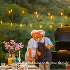 10-Pack Edison Replacement Light Bulbs, 7-Watt E12/C7 Incandescent ST38 Replacement Clear Glass Light Bulbs for Outdoor Patio String Lights, Vintage Light String