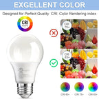 VOLIVO 24 Pack A19 LED Light Bulbs, 4000K Nature White, 9W(60W Equivalent), 800 Lumens, E26 Standard Base, Energy Saving LED Bulb, Non-Dimmable, UL Listed and FCC Certified, for Bedroom Living Room