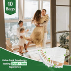 10-Pack Wet/Dry Fleece Dust Bags for FLEX 24V Brushless Wet/Dry Vacuum Cleaner - FT522 Replacement HEPA Vacuum Cleaner Bags with Triple-Layer Filtration & Leak-Proof Design