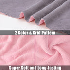 Mordimy 24 Pack Kitchen Cloths Dish Towels (10" x 10", Grey & Pink), Super Soft and Absorbent Dish Cloths, Coral Velvet Microfiber Cleaning Cloth, Nonstick Oil Fast Dry Dishcloths