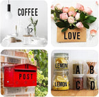 10 Sheets 780 Pcs Vinyl Letter and Number Stickers - Waterproof, Self-Adhesive Alphabet for Mailbox, Door, Window, Cars, Boats, Address(Black, 1in & 2in)