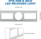 OHLECTRIC 48 Pack – New Construction Mounting Plate for 6 Inch LED Downlight – Slim Steel Rough in Plate/Bracket – Made of Galvanized Steel Recessed LED Light Plate -Slim Light Kit Bracket