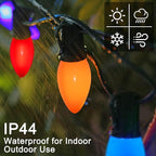 C7 Christmas Replacement Bulbs, 25 Pack Multicolor Ceramic Light Bulbs for Christmas Outdoor Indoor String Lights, E12/C7 Base, 5 Watt