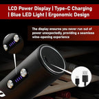 Electric Wine Opener with Automatic Corkscrew & Foil Cutter – Rechargeable Type-C Corkscrew Bottle Opener for Home, Kitchen & Party, Black,1 Pack
