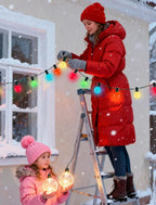 Multicolor G40 Christmas Replacement Light Bulbs, 25 Pack G40 5W Incandescent Bulbs, C7/E12 Candelabra Base for Chandelier, Ceiling Fan Light, Decorative Vanity Lights