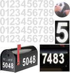 Reflective Mailbox Numbers Sticker Decal Die Cut Classic Style Vinyl Waterproof Number Self Adhesive 5 Sets (2" x 5 set) for Signs, Door, Cars, Trucks, Home, Business, Address Number