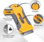 Razor Blade Scraper Tool with 15pcs Extra Blades, Multi-Surface Glass Stove Top Scraper for Paint, Window, Old Label, Decal Sticker, Ceramic Cooktops, Ovens