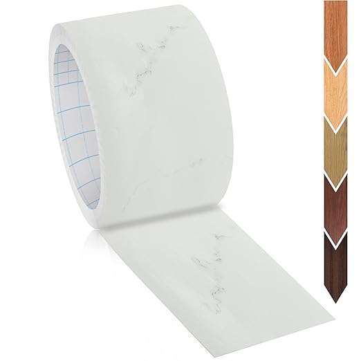 GSCIT Club Marble Wallpaper, 2.4 inch X 15ft Self Adhesive Wood Grain Repair Tape Marble Repair Patch for Tables, Chairs, Baseboards, Doors, Windows, Floors, Handicraft DIY.