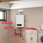 Tankless Water Heater Propane, MIZUDO Indoor Installation Max 5.1 GPM 120,000 BTU On Demand Hot Water Heater, CSA Certified Constant Temp High Power for 2-3 Fixtures Big Family or Business, Gen 2