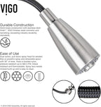 VIGO Brant 19'' H Single Handle Pull-Down Sprayer Kitchen Faucet in Stainless Steel-VG02003ST