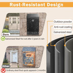 Locking Mailbox with Key for Outdoor 6 x 3.4 x 10.6 Inches Small Wall Mount Mail Box with Lock Security Mail Drop Metal Collection Boxes Hanging Secure Postbox Black