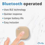 Shelly Blu Button Tough Mocha | Bluetooth-Operated Multi-click Action and Scenes Activation Button | Versatile Control | Home Automation | IP54 Waterproof | Highly resilient | Broad range