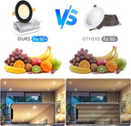 LVWIT 12 Pack Ultra-Thin Recessed Lighting 4 Inch with Junction Box, 800LM 2700K-5000K 5CCT LED Ceiling Lights, Dimmable Canless Wafer Downlight, ETL,FCC&IC, Smooth Trim, Black