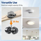 20 Cubic Inch New Work Ceiling Electrical Box, Ceiling Light Box for New Construction, PVC, UL Listed, 24 Pack