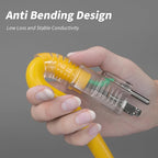 25 FT 12/3 Gauge Outdoor Extension Cord with Multiple Outlets Light Indicator, Flexible 3 Outlet Weatherproof Heavy Duty Extension Cord Waterproof Yellow, 15A 1875W 12AWG SJTW, ETL Listed