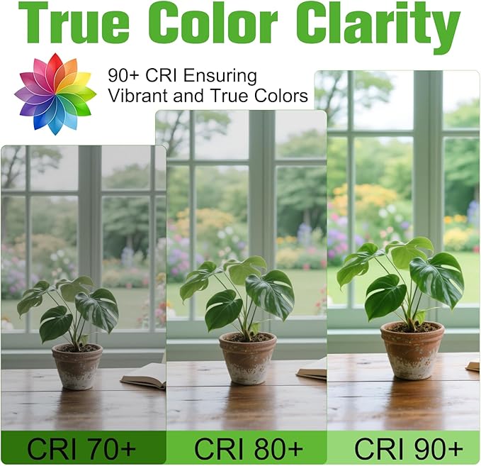 E26 Base LED Candelabra Bulb, 5000K Daylight, 6W, 60 watt Equivalent, E26 LED Bulb Non-Dimmable, B10 Chandelier Candle Light Bulbs, 90+CRI, 600LM, Cear Glass, 12 Pack