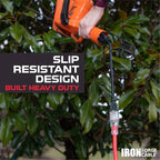 Iron Forge Cable 50 ft Lighted Outdoor Extension Cord - 12/3 SJTW Heavy Duty Red Extension Cable with 3 Prong 15 AMP Grounded Plug for Safety