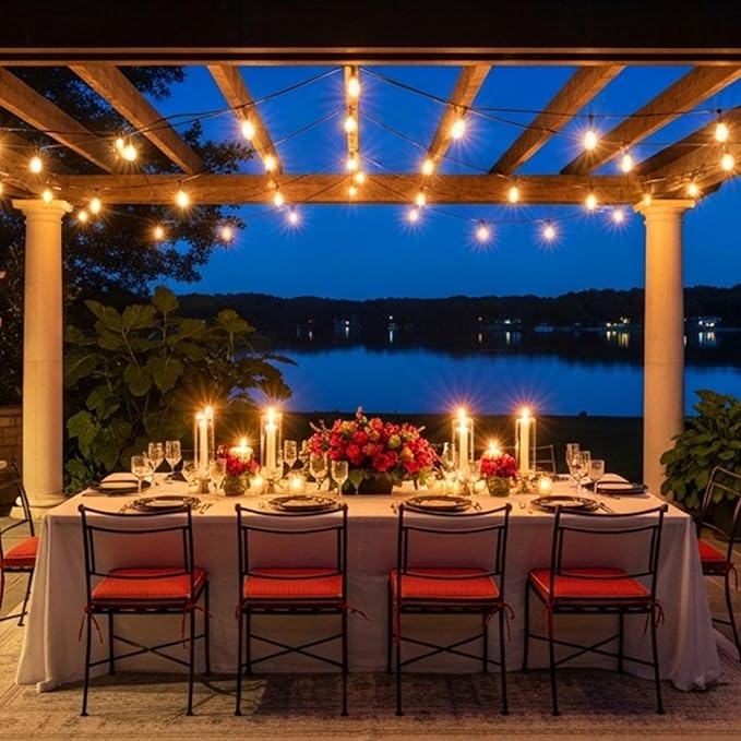 25 Pack C7 LED Replacement Christmas Light Bulbs,Clear 0.6W Energy Efficient E12 Candelabra Base,Shatterproof Warm White 2700K for Christmas Trees,Holiday String Decorations,Patio,Garden,Halloween