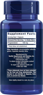 Life Extension Pregnenolone Hormone Balance 100mg, Zinc Immune Support 50mg - 90 Vegetarian Capsules
