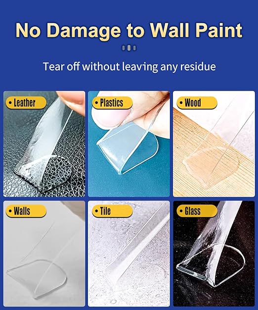 Medium Mounting Putty No Residue, Double Sided Tape Glue Adhesive Dots Clear Museum Sticky Tack, Picture Hanging Strips Fixed Posters Decor Art Craft Party, 0.31 x 0.51 in (480 Pcs)