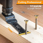 PECHAM 128PCS Oscillating Tool Blade, Wood Metal Cutting and Sandpaper Oscillating Tool Accessories with Titanium Quick Tooth Japanese Tooth Multitool Blade Fit More Oscillating Tools