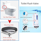 T Tulead Toilet Push Button Valve Replacement Flush Toilet Dual Flush Drain Valve Fit for Drainage Hole Dia. 2.56"-2.75", for Toilet Tank Height 10.24"-11.4"(Small Size)