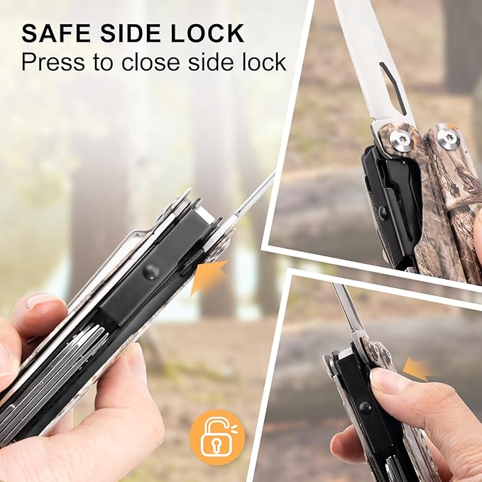 Multitool - 26 in 1 Multi Tool Pliers with Pocket Knife, Bottle Opener, Saw, EDC for Survival Camping, Hunting and Hiking, Stainless Steel