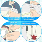 Boltigen Toilet Lever Replacement Kit - Front Mount Tank Flusher With Flapper Chain, Zinc Alloy Handle Compatible With American Standard