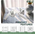 GOBEKOR 4 Pack Privacy Door Levers Brushed Nickel Interior Door Handles with Lock Square Lever Door Handles for Bedroom Bathroom Modern Privacy Lever Door Hardware