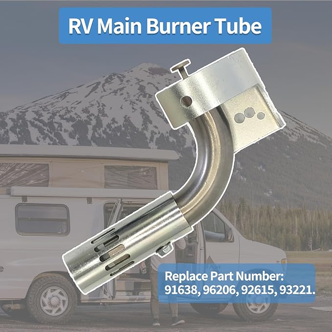 91638 Main Burner Tube Compatible with Atwood 6-Gallon Water Heaters Models G6A-8E, G6A-6E, GCH6-4E, GH6-6E, GCH6A-7E, GC6AA-10E Main Burner, Replaces# 91638