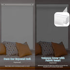 SmartWings Motorized Smart Blinds with Remote, Custom Automatic 100% Blackout Roller Shade Compatible with Alexa/Homekit/Google, Electric Smart Blinds for Indoor Windows, Essential White