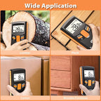 Pinless Wood Moisture Meter, Upgraded Version Inductive Pinless Tools Intelligent Moisture Meter Digital Moisture Meter for Wood (Range 4% - 80% RH; Accuracy: 0.5%), MD918