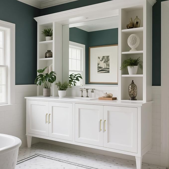 3 Pack 3.75 Inch(96mm) Hole Center Brushed Gold Modern Cabinet Pulls Kitchen Cabinet Handles Kitchen Cabinet Hardware Timeless Drawer Pulls for Dresser Cupboard Wardrobe, B-Gold(3.75x3)