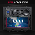 ARCCAPTAIN True Color Auto Darkening Welding Helmet with Upgraded Arc Sensor, 1/1/1/1 Top Optical Clarity Solar Power Welding Hood, 1/25000s Response Time, 4/9-13 for TIG MIG ARC, Describe