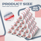 Leumoi 120 Pcs Paint Roller Covers, 1/2 Nap 9" Roller Covers, High Capacity Microfiber Naps for Wall Paint Kit Home Repair Tools Painting Supplies(Red Gray)
