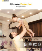 Ensenior 12 Pack 4 Inch LED Recessed Ceiling Light, Dimmable, 4000K Cool White, 750LM 9W 120V, High Brightness Canless Wafer Downlight - ETL&FCC&IC