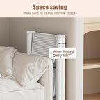 GameGem 2 Step Ladder Portable Folding Step Stool with Anti-Slip Pedal, Lightweight Stepladder Multi-Use for Home and Kitchen, Saving Space, White, 300lbs