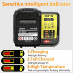 2-Pack 8000mAh 20V Max Lithium-Ion Battery & Charger Combo, High Capacity Replacement for DEWALT 20V MAX Battery Power Tools, Fast Charging Included