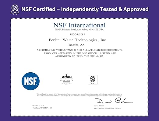 Home Master Whole House Three Stage Water Filtration System with Fine Sediment, Iron and Carbon, Blue