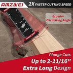 20 Pcs Extra Long Titanium Oscillating Tool Blades & Japanese Teeth, Curved Edge Multitool Blades for Metal, Wood, Plastic, Oscillating Saw Blades Compatible with Dewalt Bosch Milwaukee Ryobi