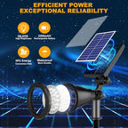 RGB Halloween Solar Lights Outdoor, 2 Modes Solar Spotlights Outdoor Waterproof, Adjustable Solar Color Changing Lights for Yard Garden Holiday Christmas Decorations- 4 Pack (Multicolor)