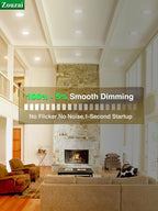 zouzai 20 Pack 4 Inch Ultra-Thin LED Recessed Ceiling Light with Junction Box 5CCT Adjustable Dimmable Can-Killer Downlight - ETL and Energy Star Certified