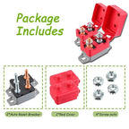 40A 12V-24V Automatic Reset Circuit Breaker with Cover Stud Bolt for Battery Chargers Trucks Car Engines and More(2pcs)
