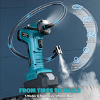 150PSI Tire Inflator Portable Air Compressor: Cordless Air Pump Compatible with Makita 18V Battery - Car Tire Pump with Digital Pressure Gauge & LED Light for Auto, Motorcycles(Bare Tool)