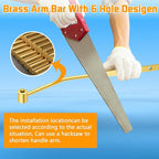 Universal Front Mount Toilet Handle, Trip Lever Replacement With Stainless Steel Flapper Chain, Black Tank Flush Lever for Most Toilets