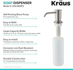 KRAUS Kitchen Soap and Lotion Dispenser in Spot Free Stainless Steel, KSD-80SFS