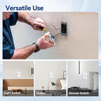 Old Work Box 1 Gang, 14 CU. in. Drywall Electrical Box, PVC, UL Listed, 6 Pack