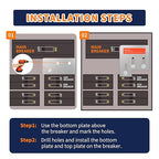 Generator Interlock Kit Compatible with Square D QO or Homeline 150 or 200 amp Panels, 1 3/8 inches Spacing Between Main and Generator Breaker，Use Portable Power Sources Safely During Power Outages